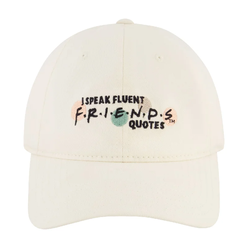 WB Friends I Speak Fluent Friends Quotes Embroidery Dad Cap