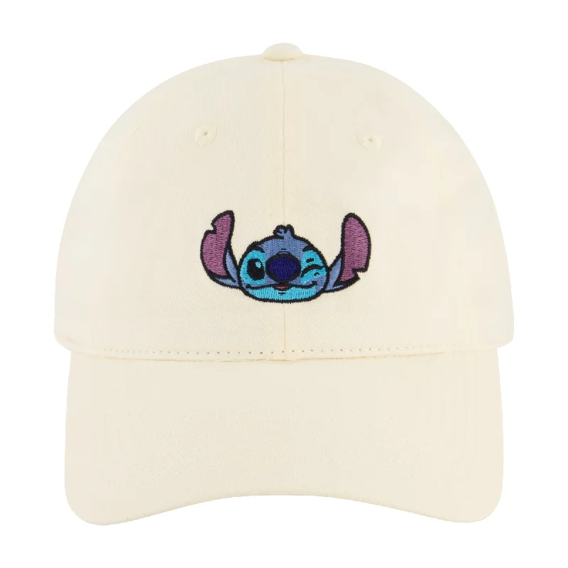 Disney Stitch Winky Face Embroidery Dad Cap