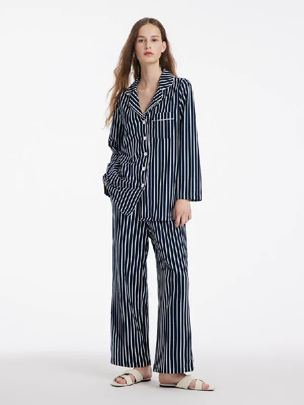 Long Sleeves And Pants Striped Pajamas Two-Piece Set