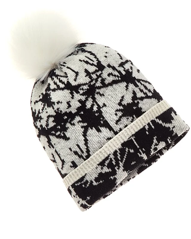 Hannah Rose All Over Jacquard Cashmere Hat