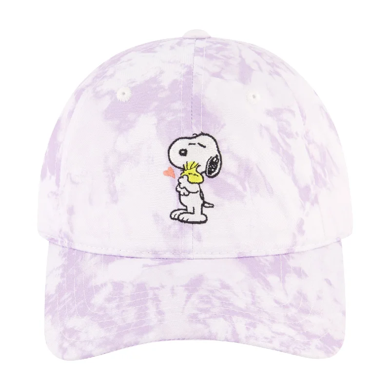 Peanuts Snoopy Woodstock Hug Tie Dye Dad Cap