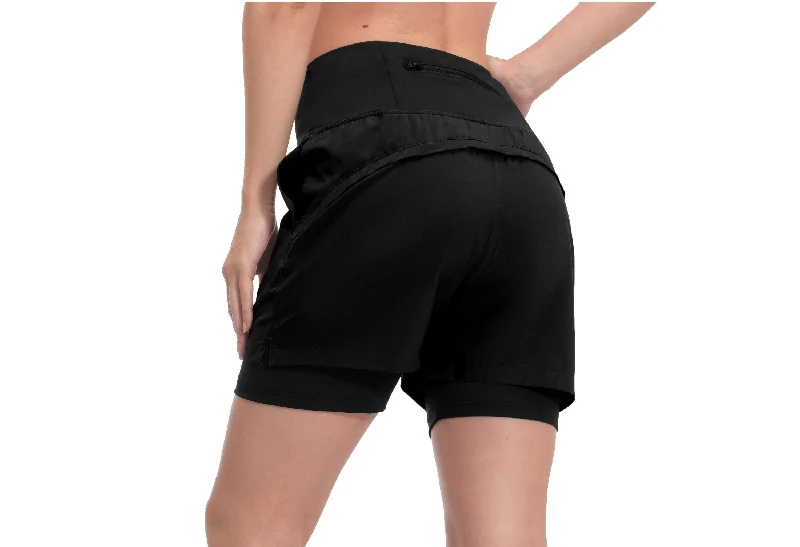 Women's High Waist Quick-Dry Running Shorts with Liner