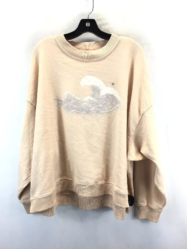 Sweatshirt Crewneck By American Eagle In Peach, Size: Xl