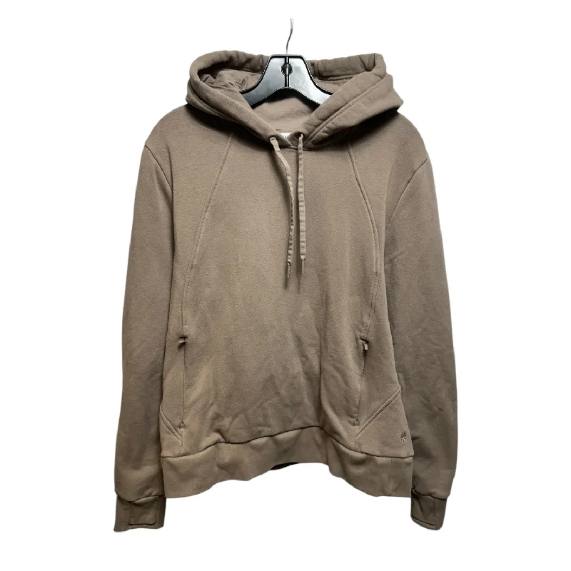 Sweatshirt Hoodie By Athleta In Taupe, Size: M