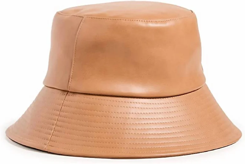 Wave Bucket Hat in Camel