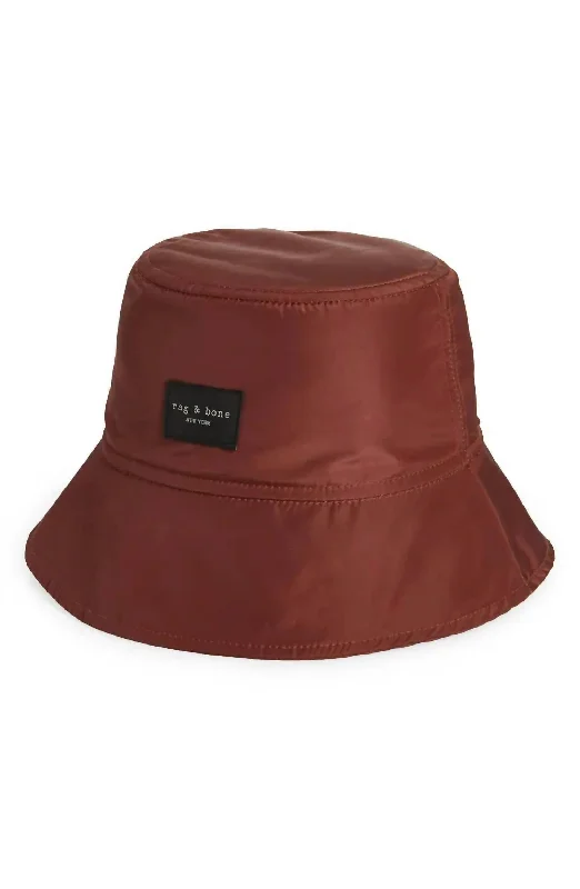 Addison Bucket Hat in Redwood