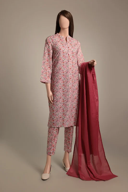 Printed Khaddar Stitched 3 Piece