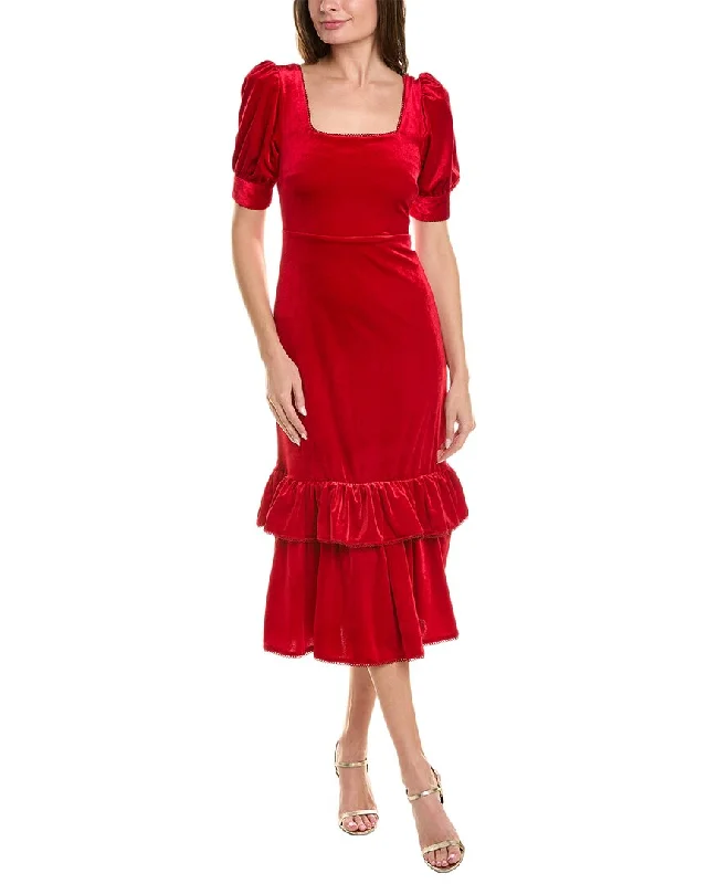 Rachel Parcell Velvet Midi Dress