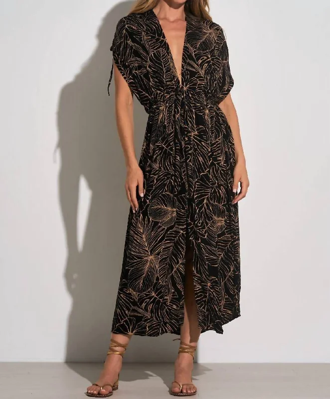 Leilani Maxi Dress In Black Natural