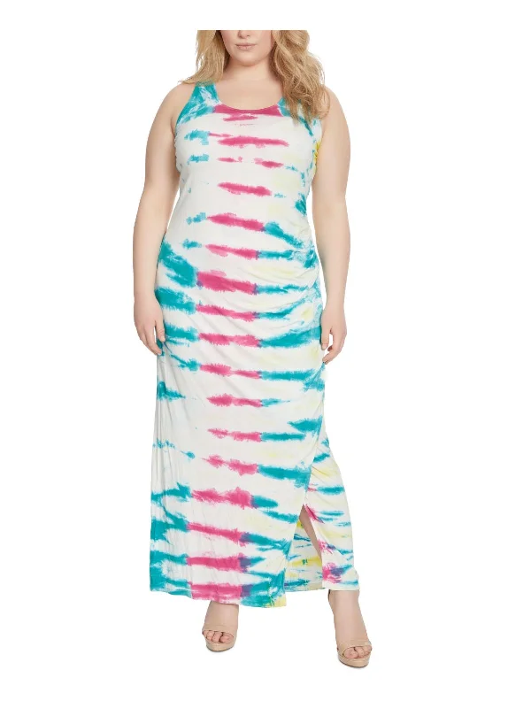 Plus Womens Tie Dye Maxi Maxi Dress