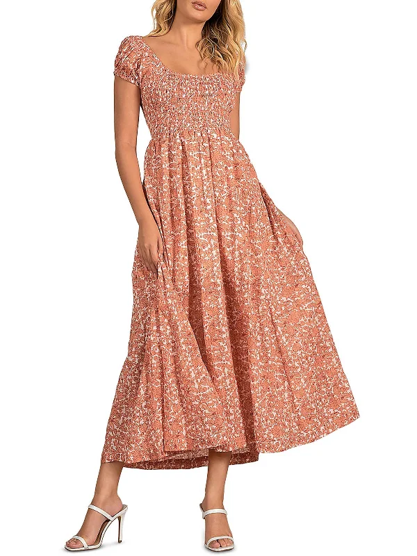 Womens Floral Long Maxi Dress