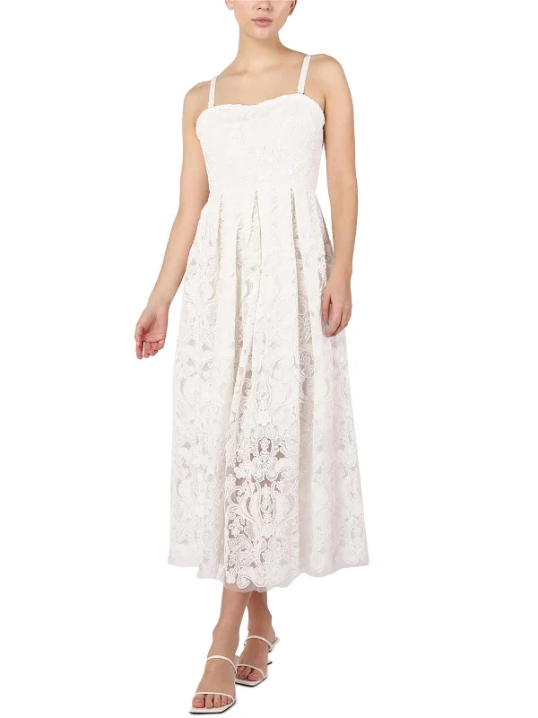 Womens Lace Crochet Maxi Dress