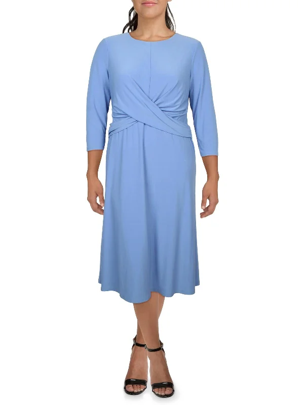 Womens Ruched Jersey Maxi Dress