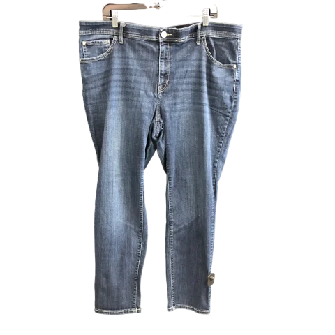 Jeans Cropped By Baccini In Blue Denim, Size: 18