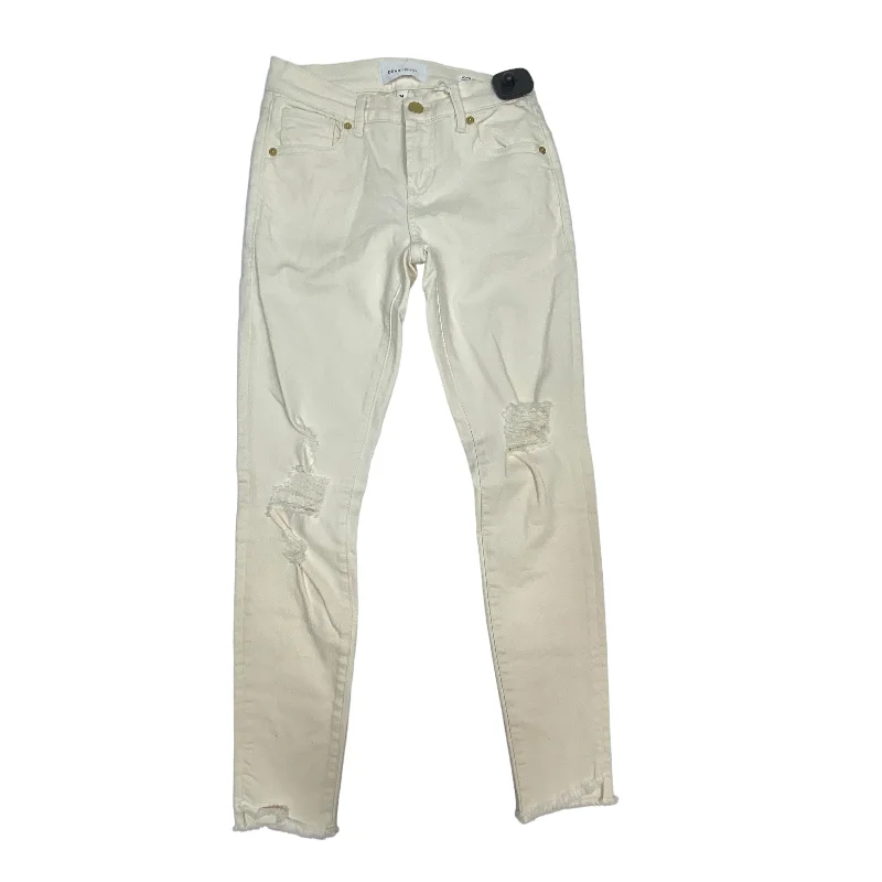 Jeans Skinny By Dear John In Cream Denim, Size: 2