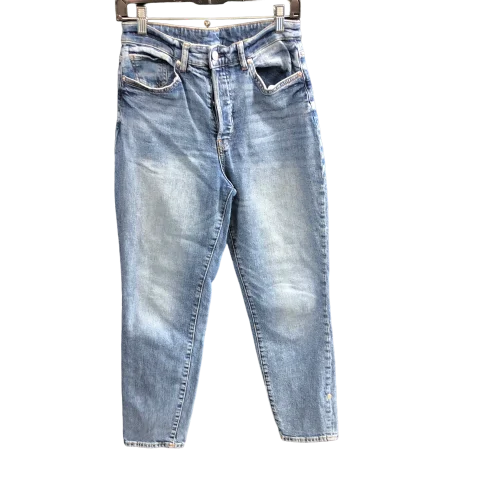 Jeans Straight By H&m In Blue Denim, Size: 6