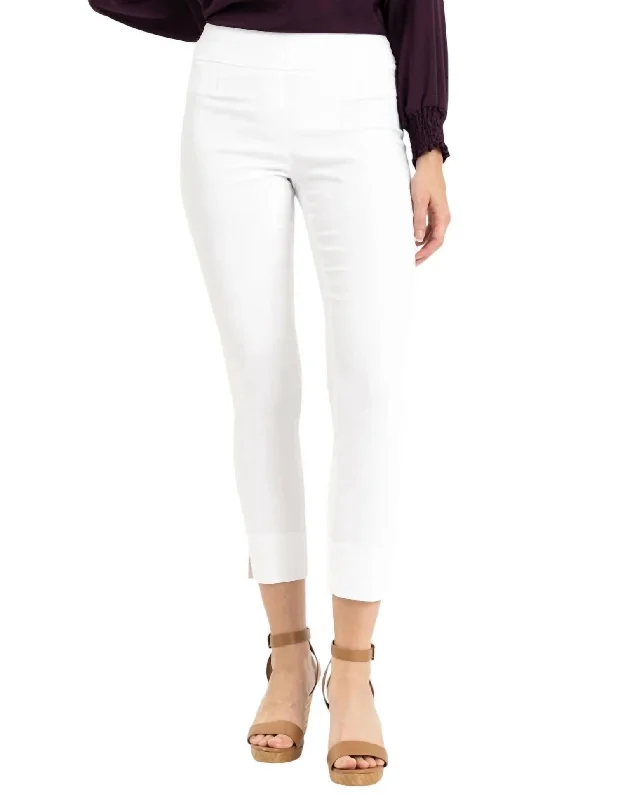 Pull On Ankle Pant In White