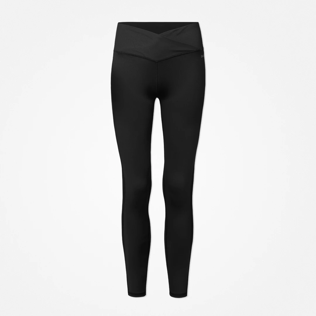 High Waist Leggings V Cross | Schwarz