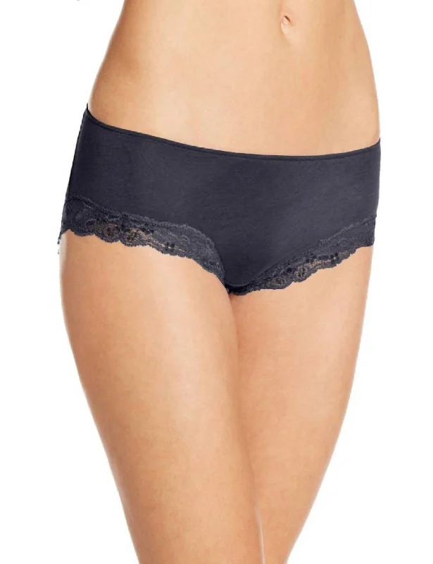 Organic Cotton Hipster Panty In Black